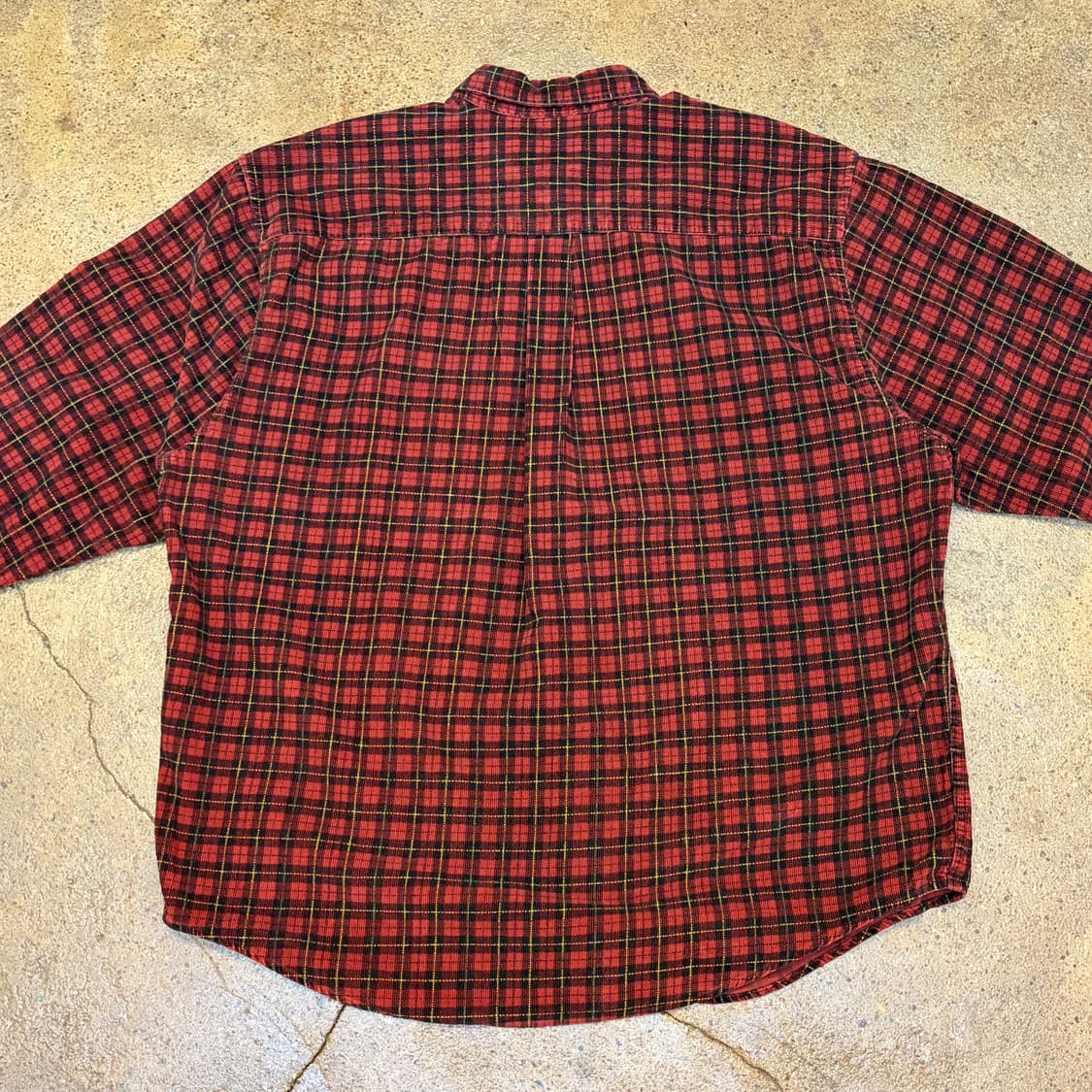 새상품급 미국 빈티지 에디바우어 코듀로이 골덴 체크 셔츠 상품이미지6