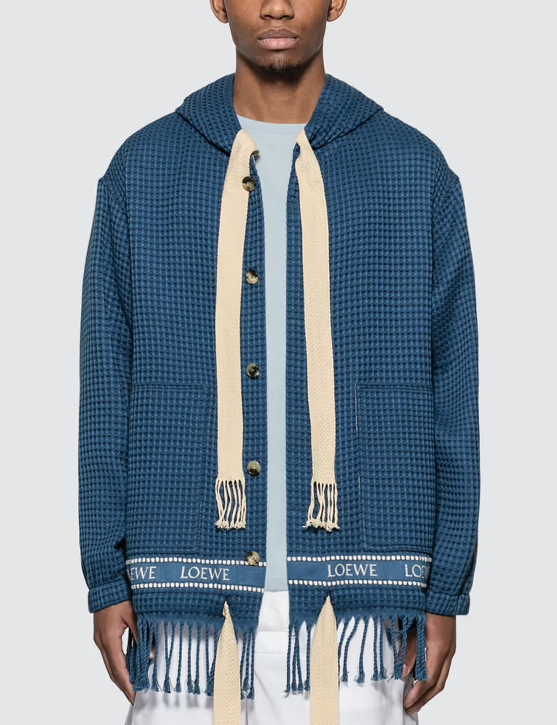 LOEWE — Trim Hood Waffle Knit Jacket 상품이미지2