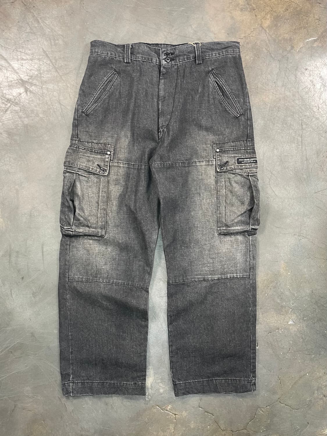 폴로 진스 워시드 와이드 카고팬츠 상품이미지1