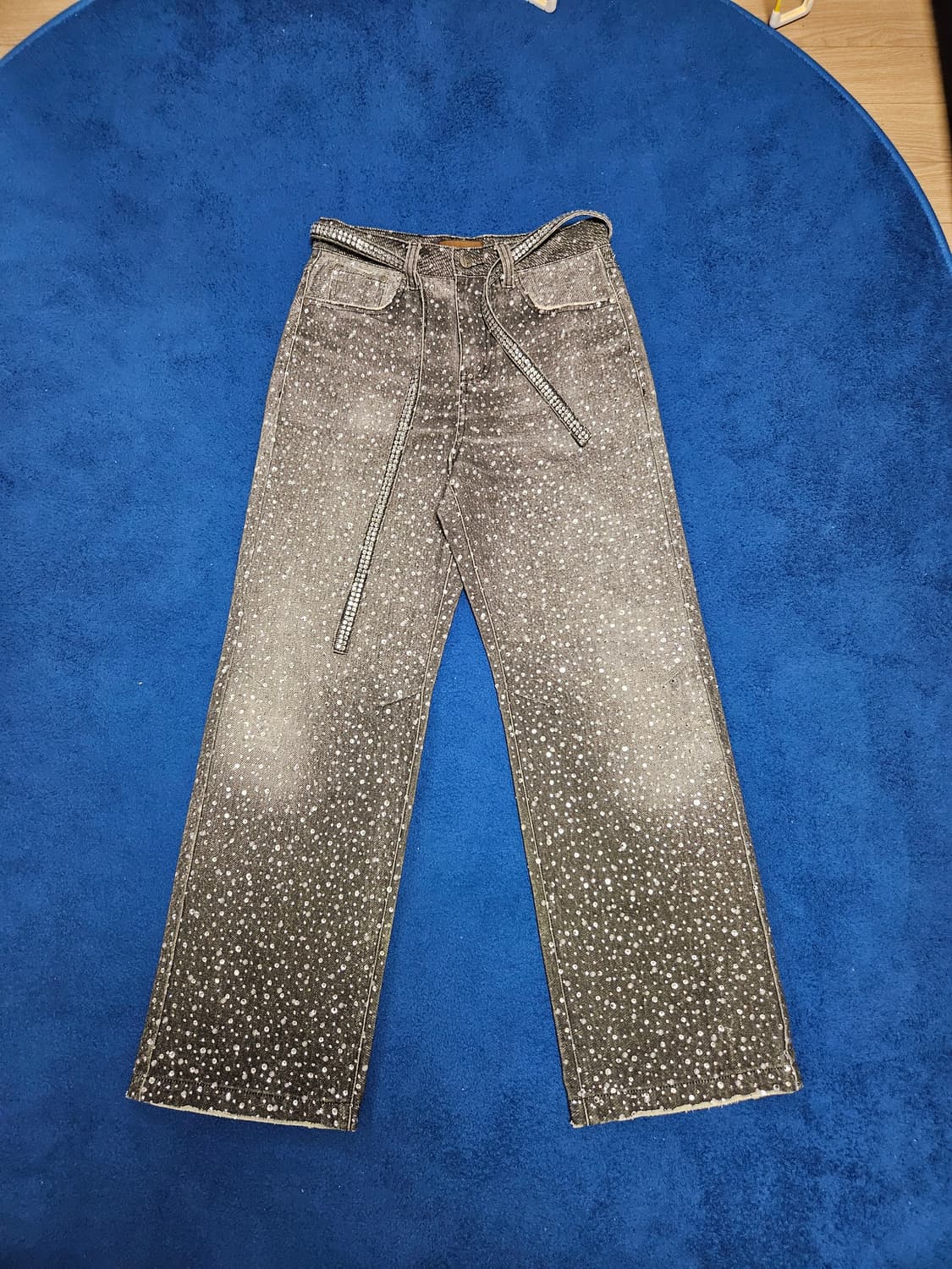 Birthday of royal child 라인스톤 데님 팬츠 상품이미지1