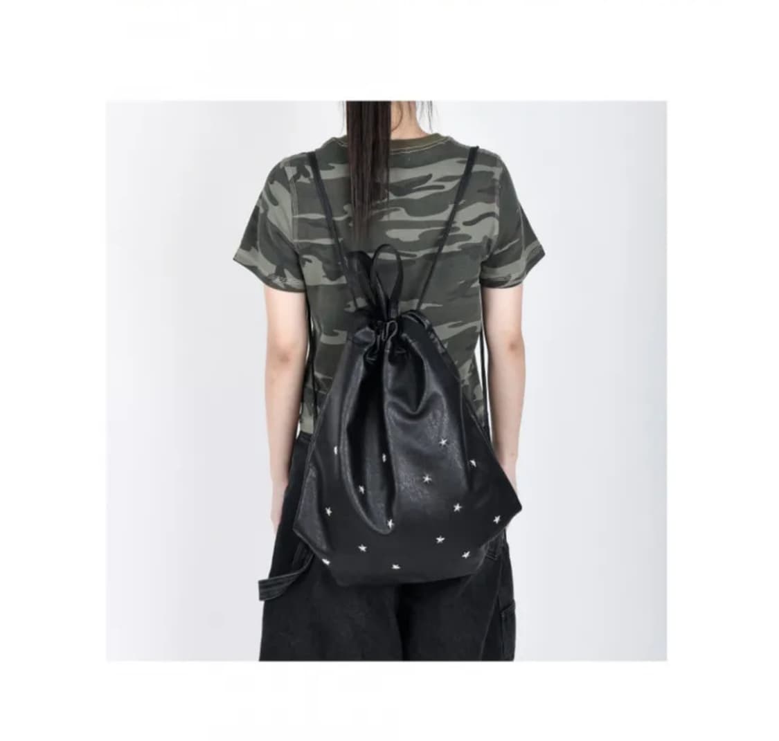 aeae 스텔라 레더 짐색 블랙 STELLA LEATHER GYMSACK 상품이미지2