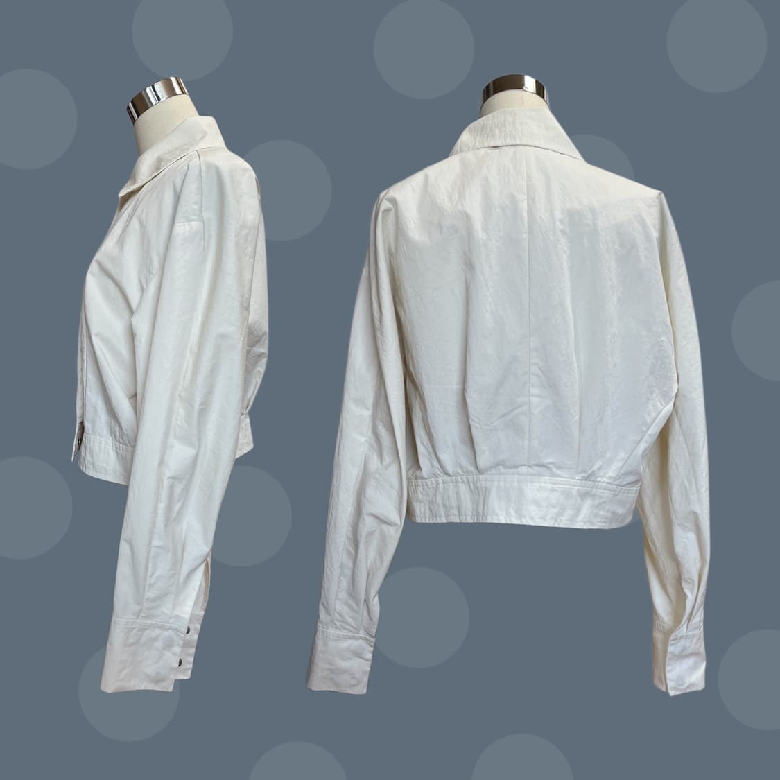 플레인요거트 벌룬핏 소매 아이보리 자켓 상품이미지5