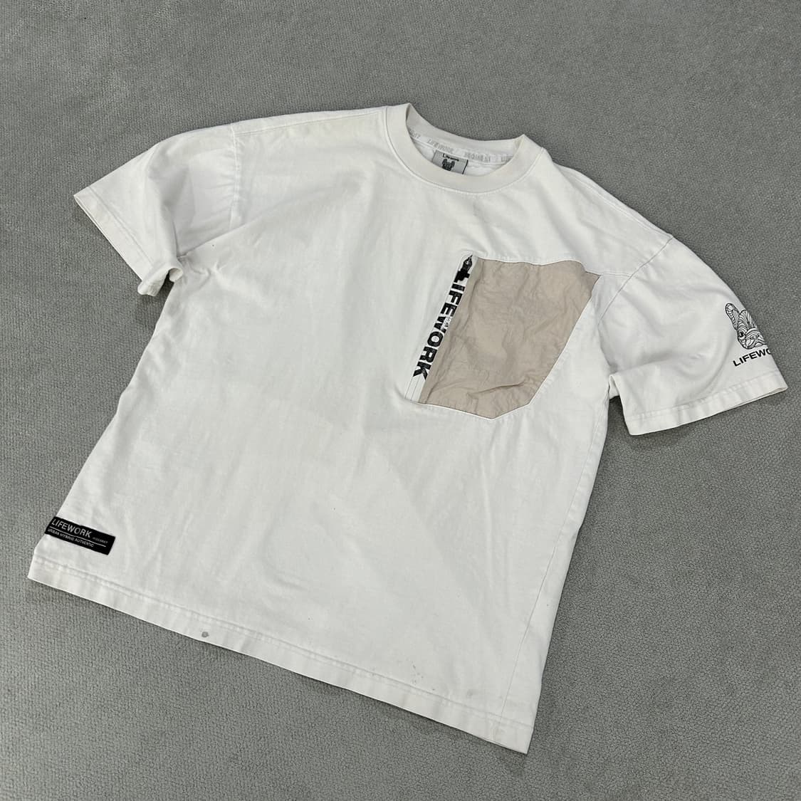 라이프워크 포켓 반팔티셔츠 화이트 m 상품이미지1