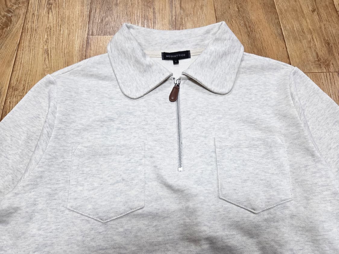 모디아티코(MODIATTICO) 라운드카라 하프집업티 프리사이즈 새상품 상품이미지4