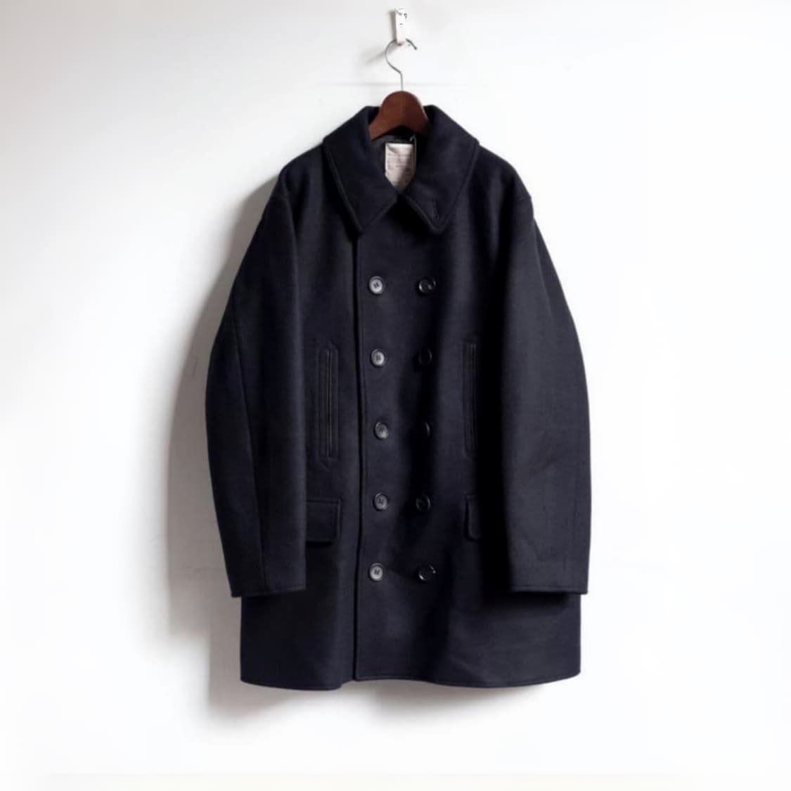 23aw MCLAGAN 13-BUTTON BLACK PEACOAT 상품이미지2