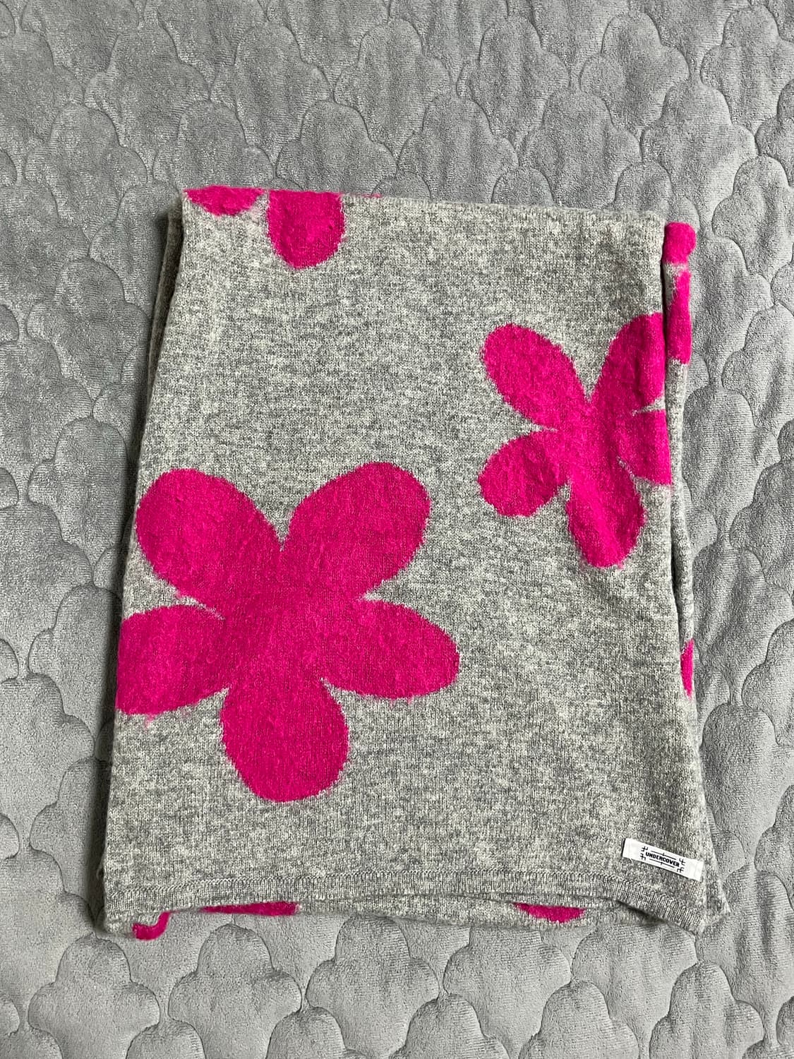 [OS] UNDERCOVER 언더커버 썸머 울 핑크 플라워 머플러 상품이미지4