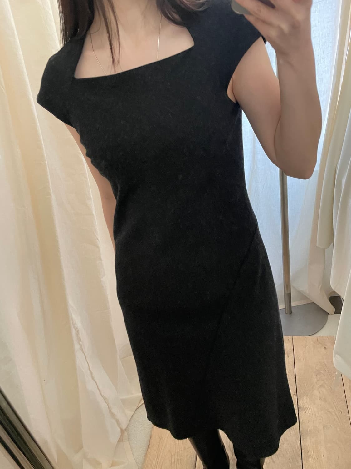 vintage cap sleeve wool dress 상품이미지8