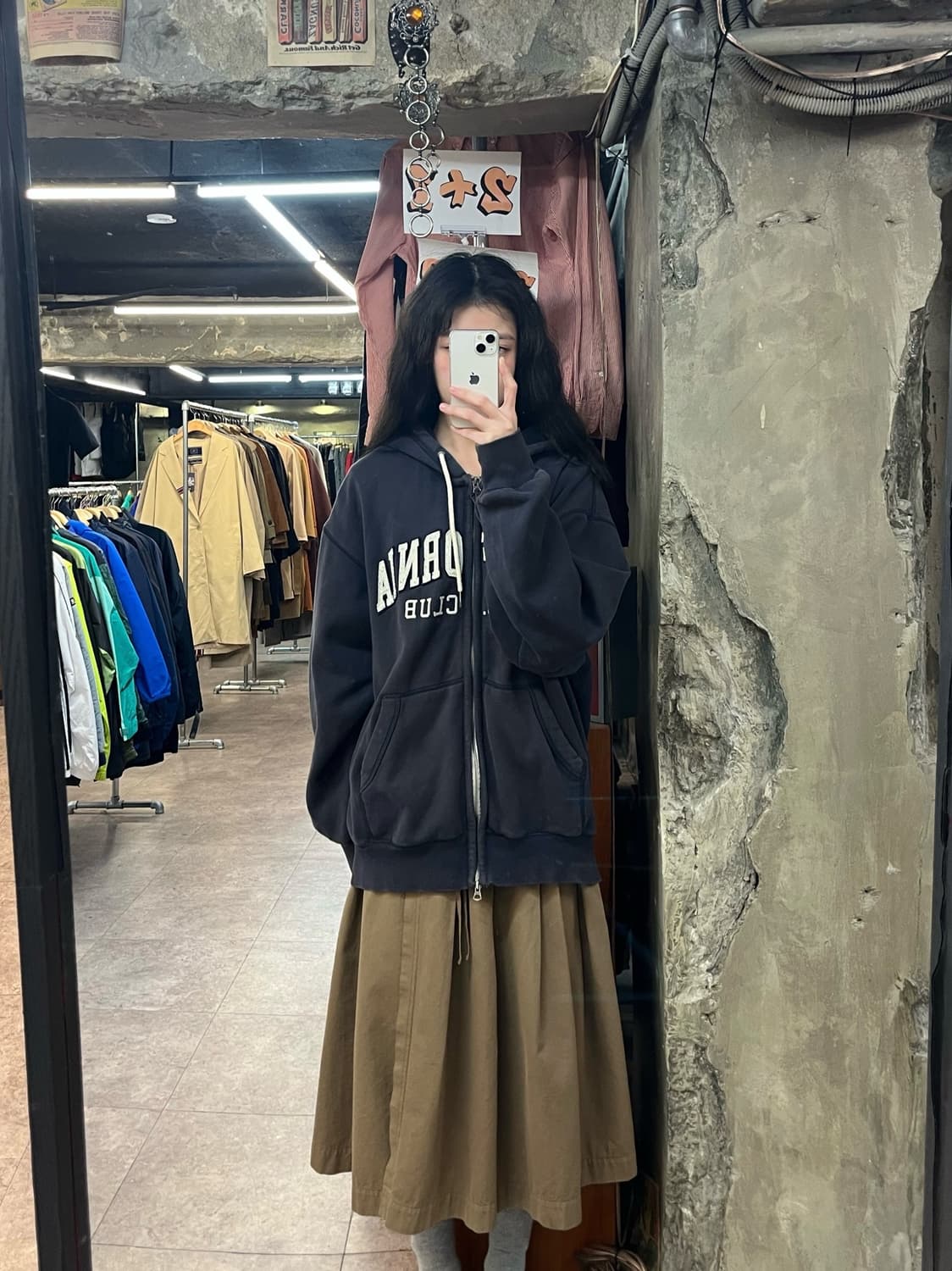  후아유 기모 후드집업 네이비 XL #csz3331 상품이미지2