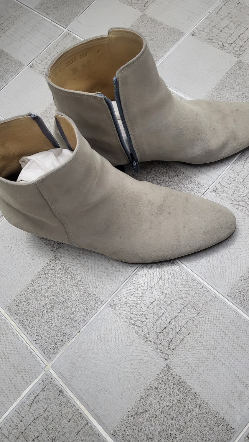그레이 스웨이드 앵클 부츠 상품이미지1