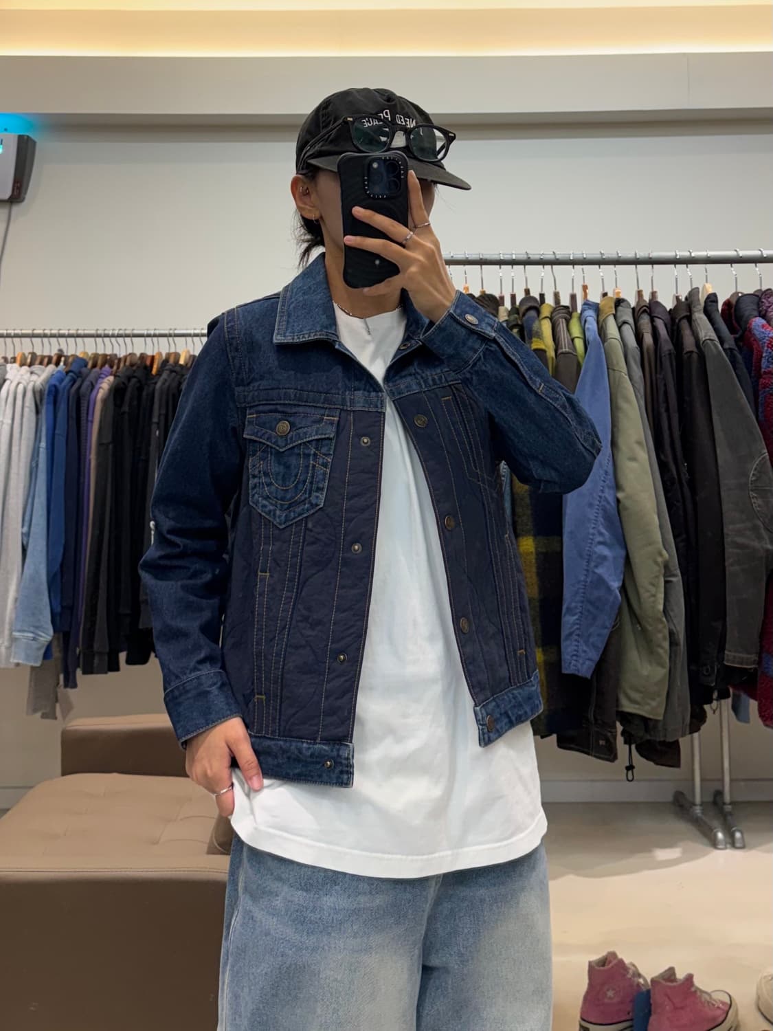 22FW 트루릴리젼 나일론 데님 믹스 자켓 상품이미지5