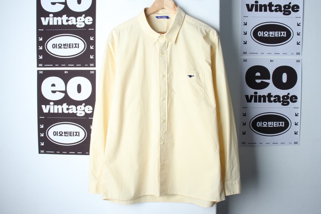 (XL-2XL) 네이더스 셔츠 남방 포켓 노랑 무지 아메카지-H32220 상품이미지2