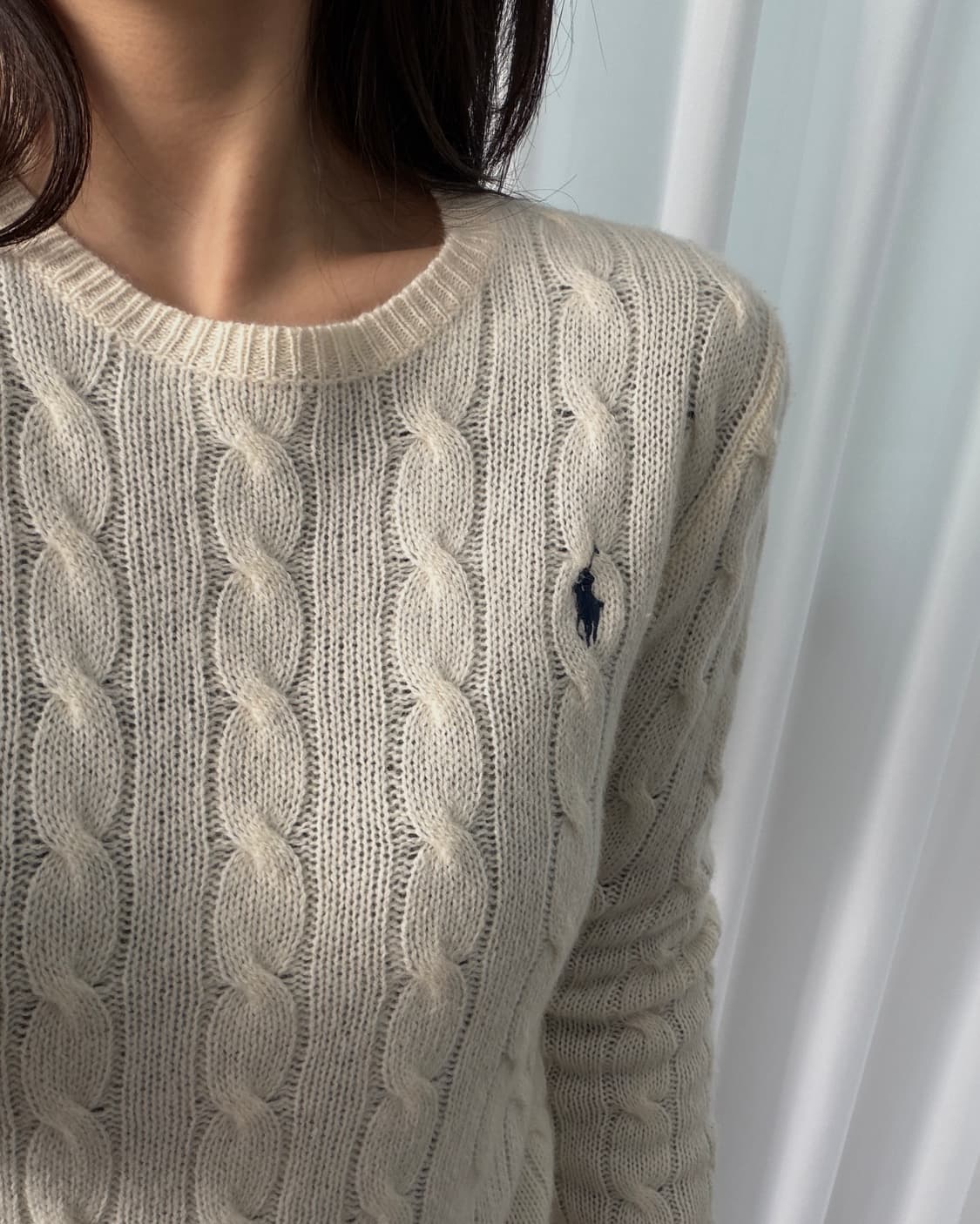 [XS]폴로 랄프로렌 캐시미어 혼방 케이블 니트 상품이미지1