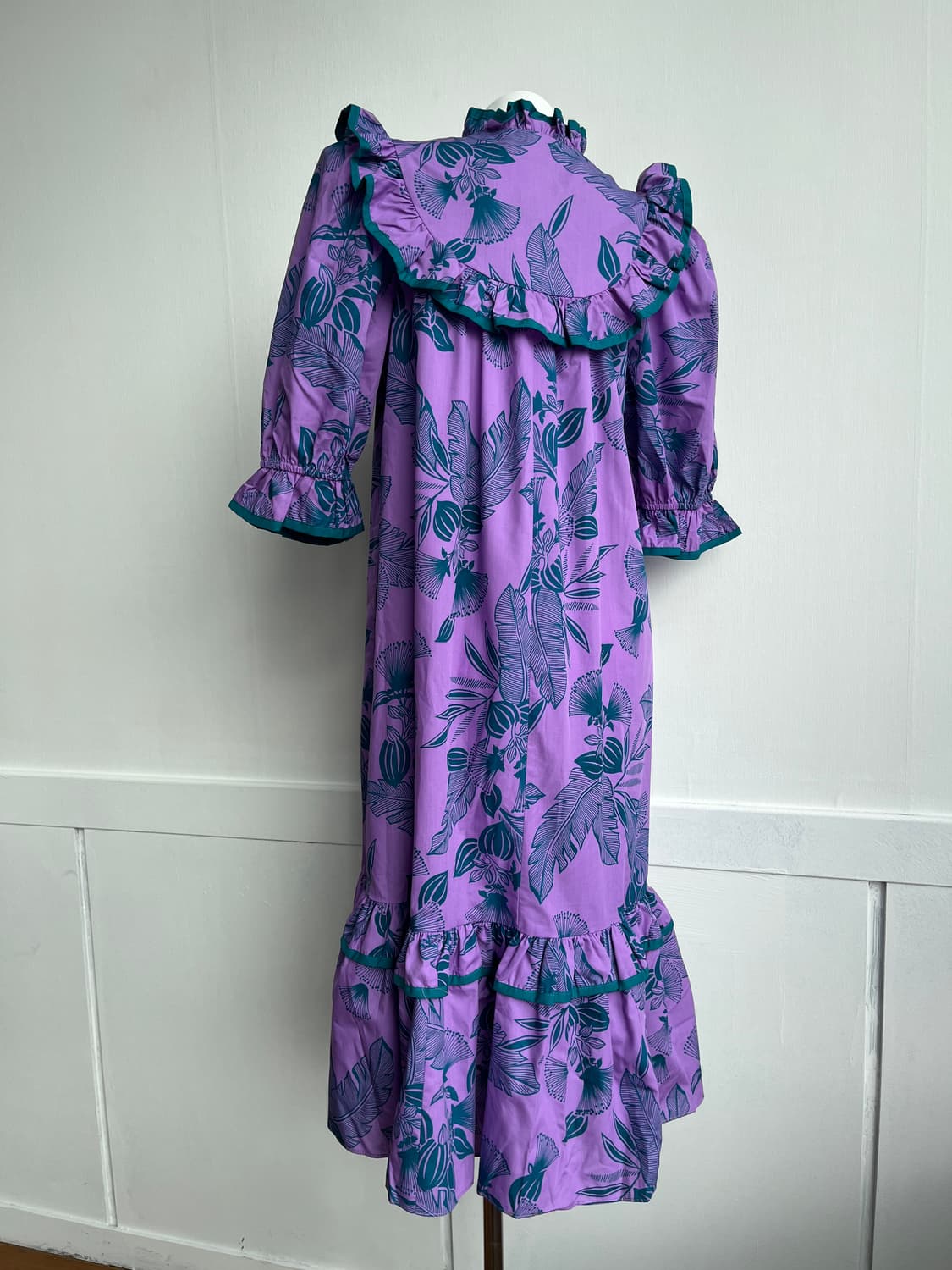 Hilo Hattie 프릴 카라 롱 원피스 상품이미지5