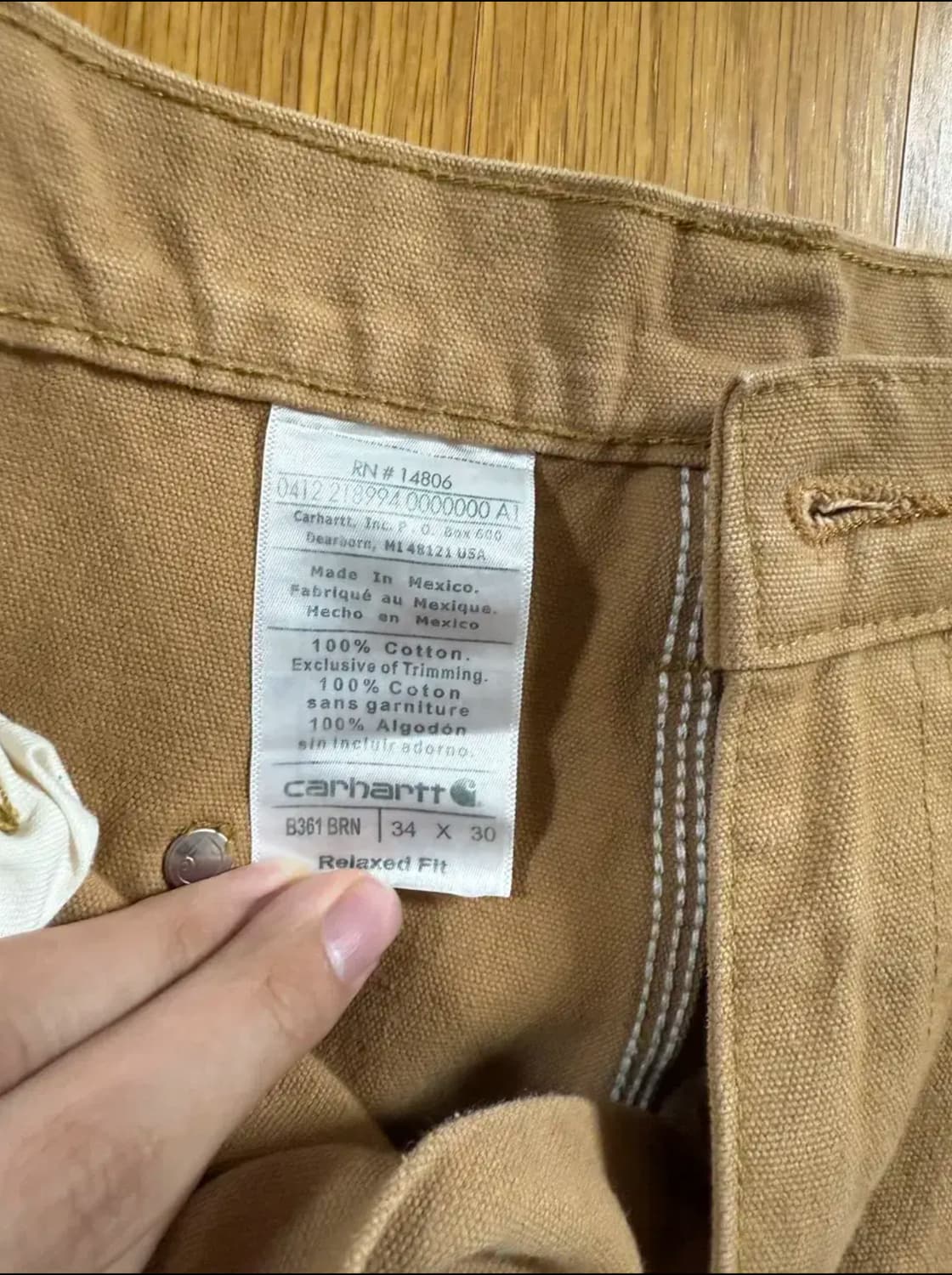 칼하트 b361 더블니 워크팬츠 34x30 상품이미지5
