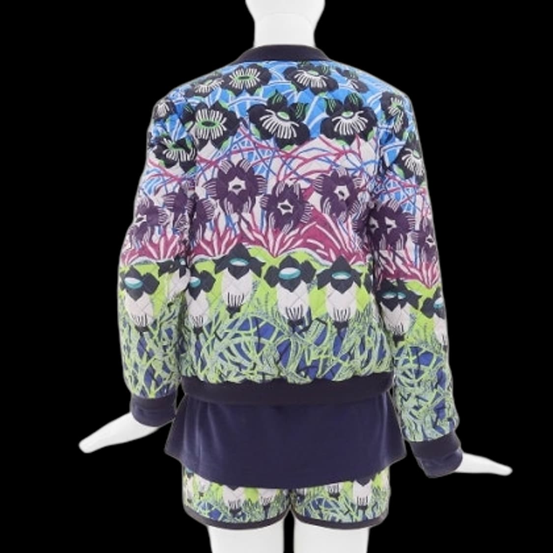 티렌 유니크 플라워 프린팅 퀄팅 여성 블루종점퍼 55/정가 45만원 상품이미지8