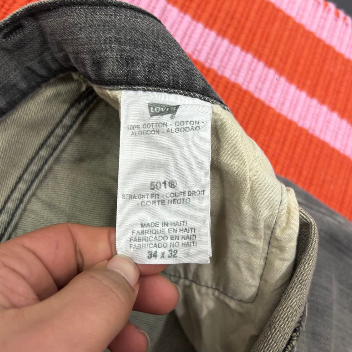 리바이스 501 그레이 데님 (34) 상품이미지7