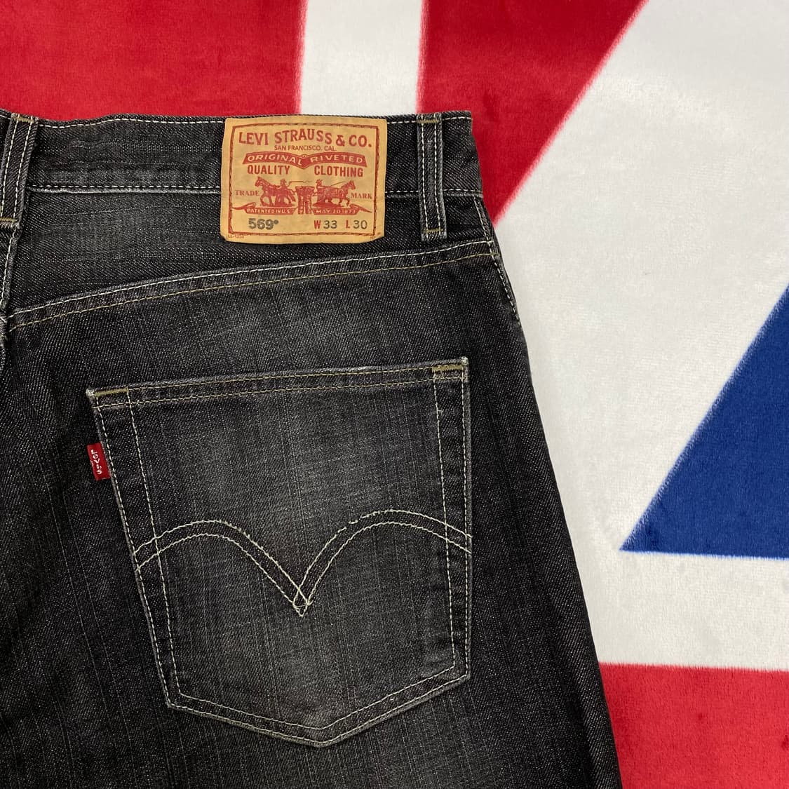 리바이스 569 흑청데님 팬츠 33 상품이미지5