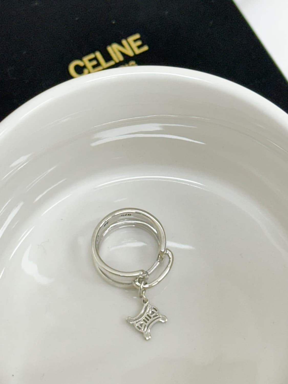 celine / 셀린느 트리오페 펜던트 실버925 반지  상품이미지2