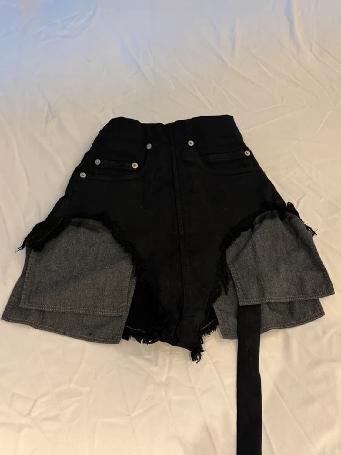 릭오웬스 컷오프 데님 쇼츠 스커트 상품이미지3