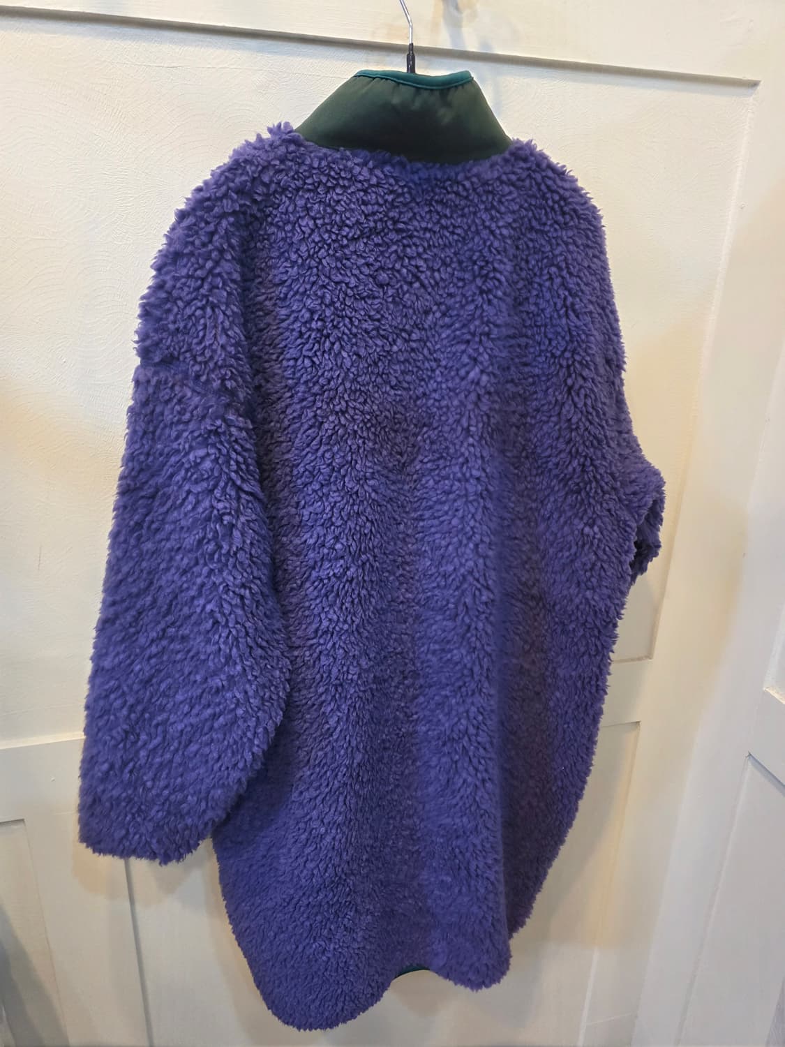 챔피온 여성 퍼플/그린 롱 후리스 L 상품이미지5