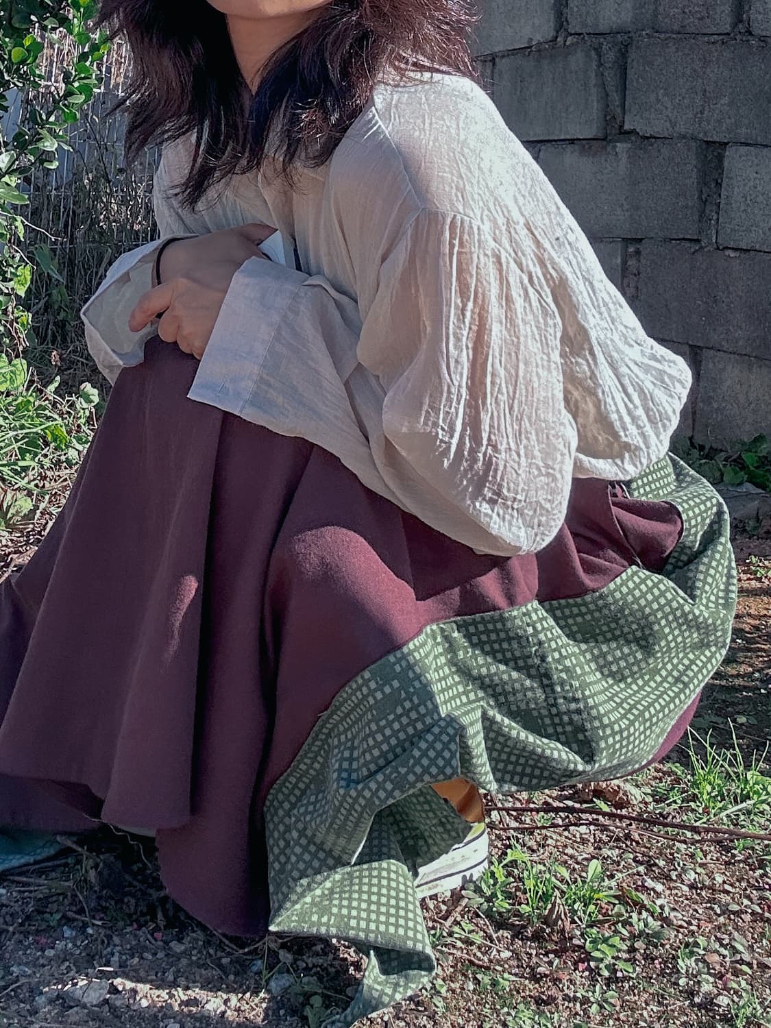 일본 빈티지 롱 스커트 모리룩 그런지 특이한옷 상품이미지2