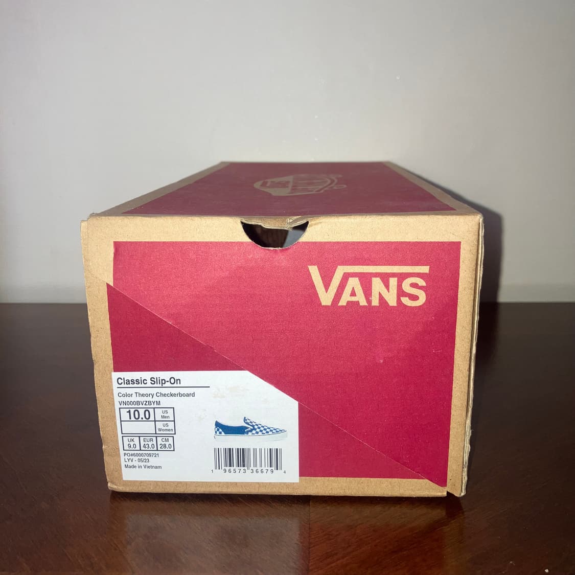 반스 블루 체커보드 슬립온 (새상품) 상품이미지6