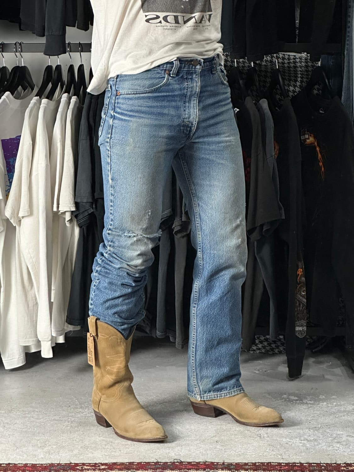 90’s USA Made 러프아웃 스웨이드 카우보이 웨스턴 부츠 상품이미지2