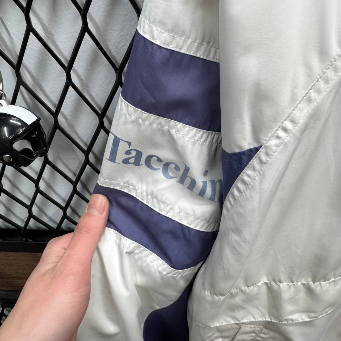 90s 세르지오 타키니 올드스쿨 바람낙이 사이드 로고 포인트 화이트 상품이미지6