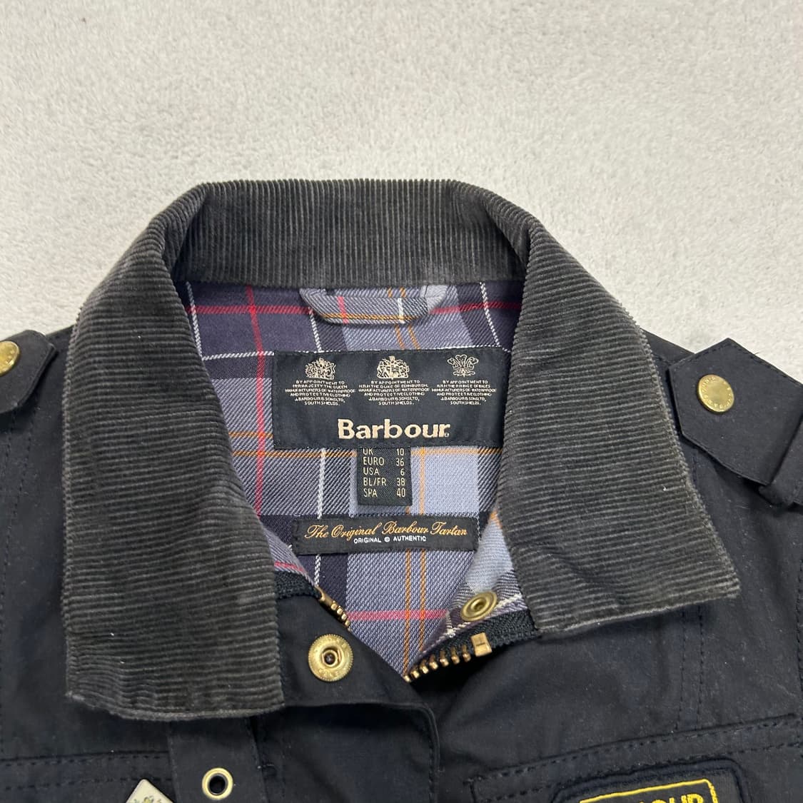 Barbour Black International Wax Jacket  상품이미지6