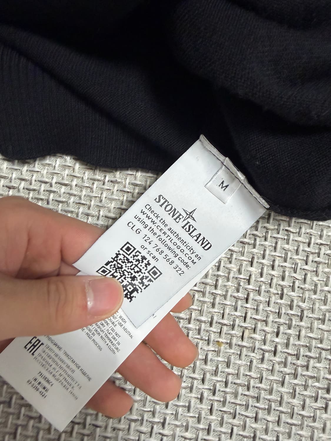 새상품 스톤아일랜드 울니트 블랙 M 상품이미지5