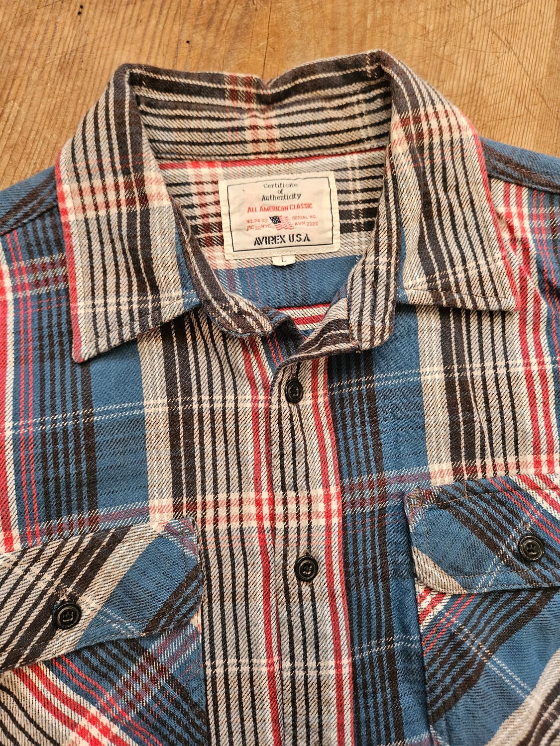 아비렉스 플란넬 체크 셔츠 상품이미지3