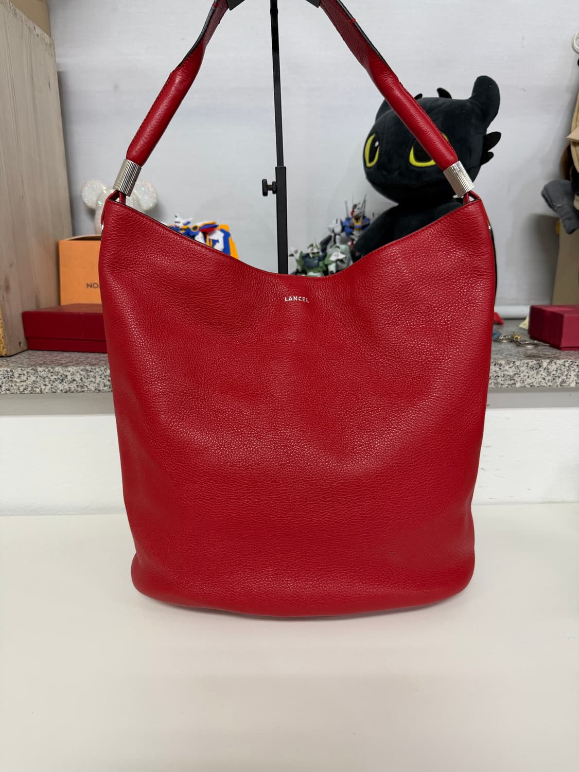 정품) LANCEL 란셀 가죽 숄더백 레드  상품이미지1
