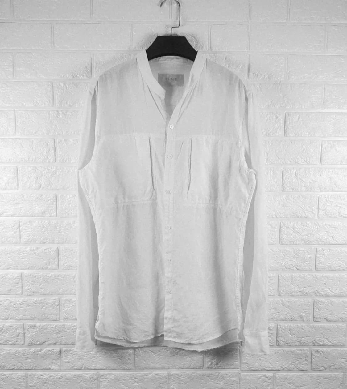 [100]TIME 타임옴므 헨리넥 린넨 셔츠 상품이미지1