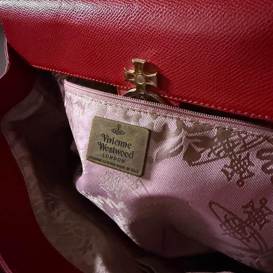 비비안 웨스트우드의 Orb 레드 토트백 상품이미지10