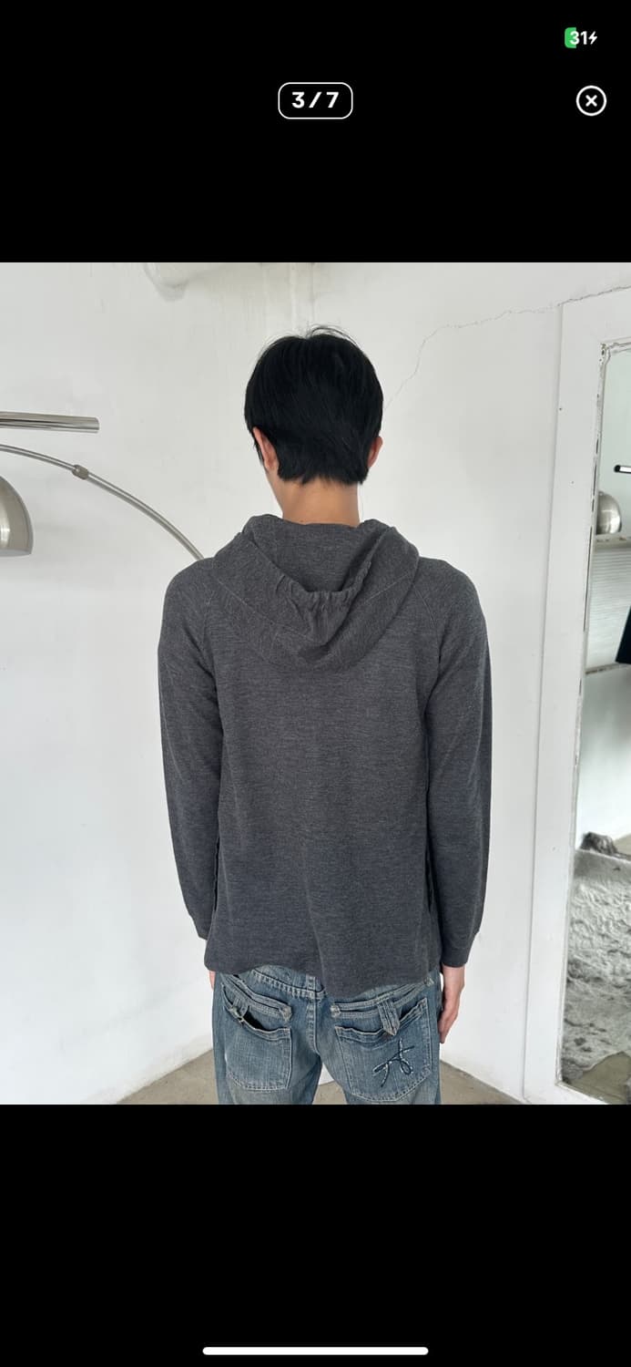 츠모리 치사토 멜란지 그레이 후드집업 상품이미지2