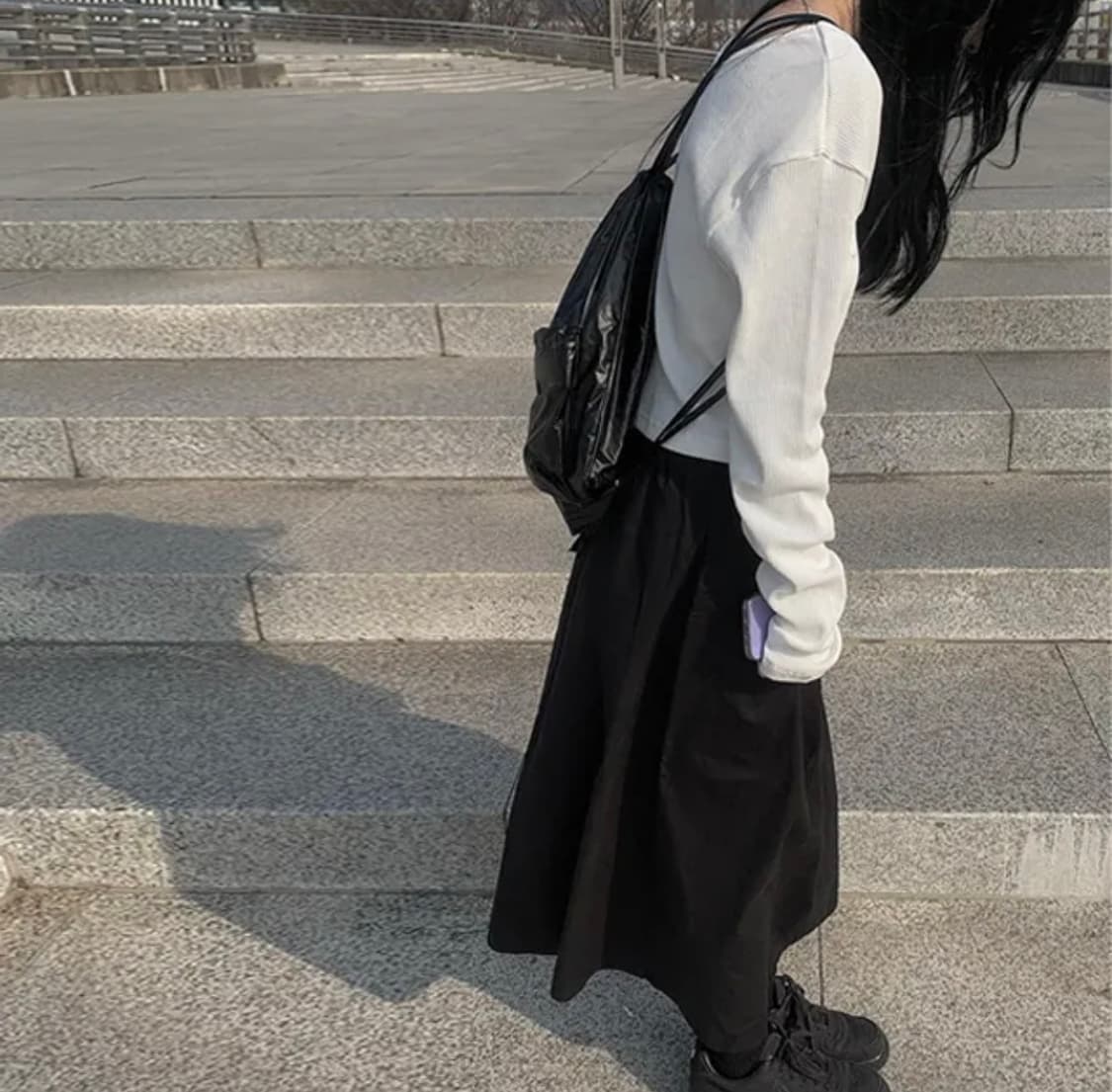 새상품) 애니원모어 파인 핀턱 코튼 롱 스커트 애니원모어 스커트 상품이미지2