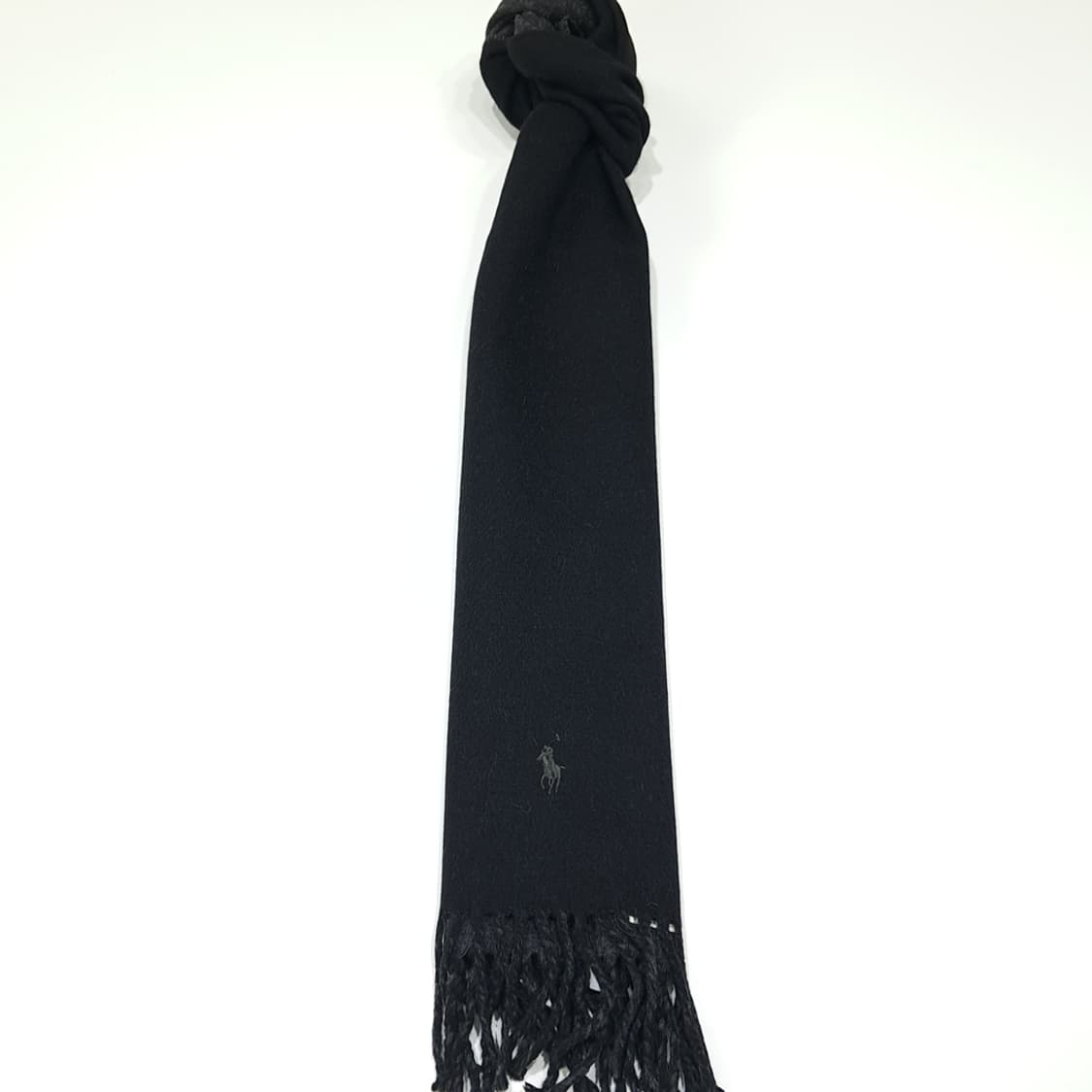 MX551 폴로 90s 이태리판 울 양면 블랙차콜 머플러 목도리 상품이미지5