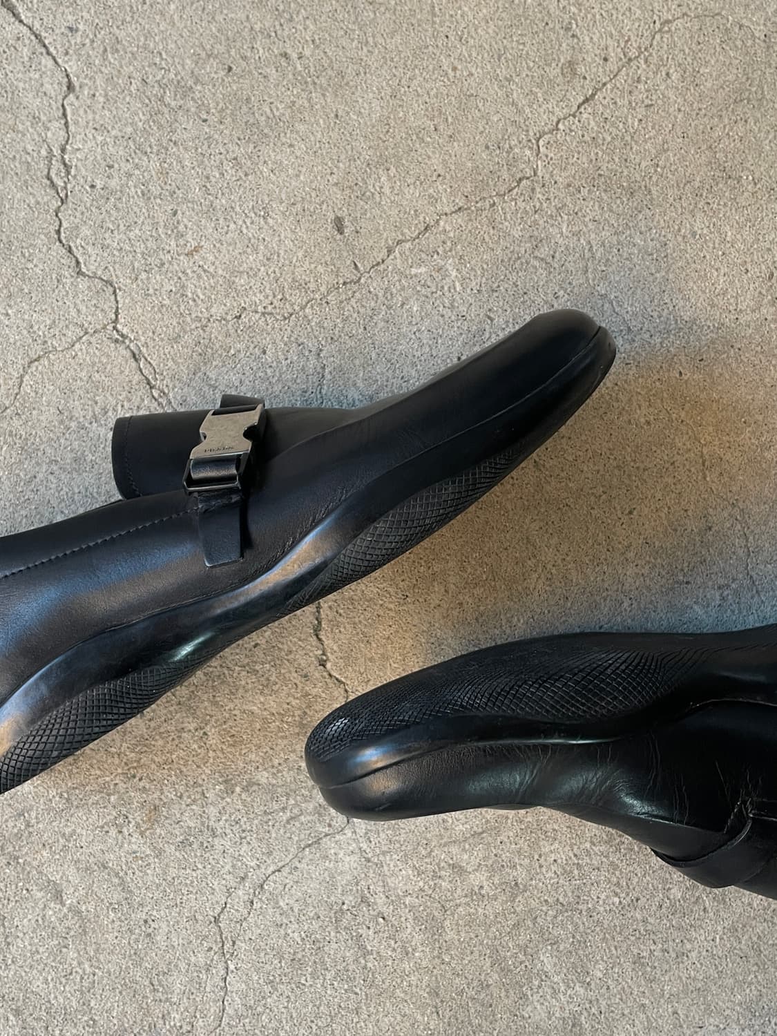 Rare!)00s Prada Nappa Buckle Loafers 상품이미지2