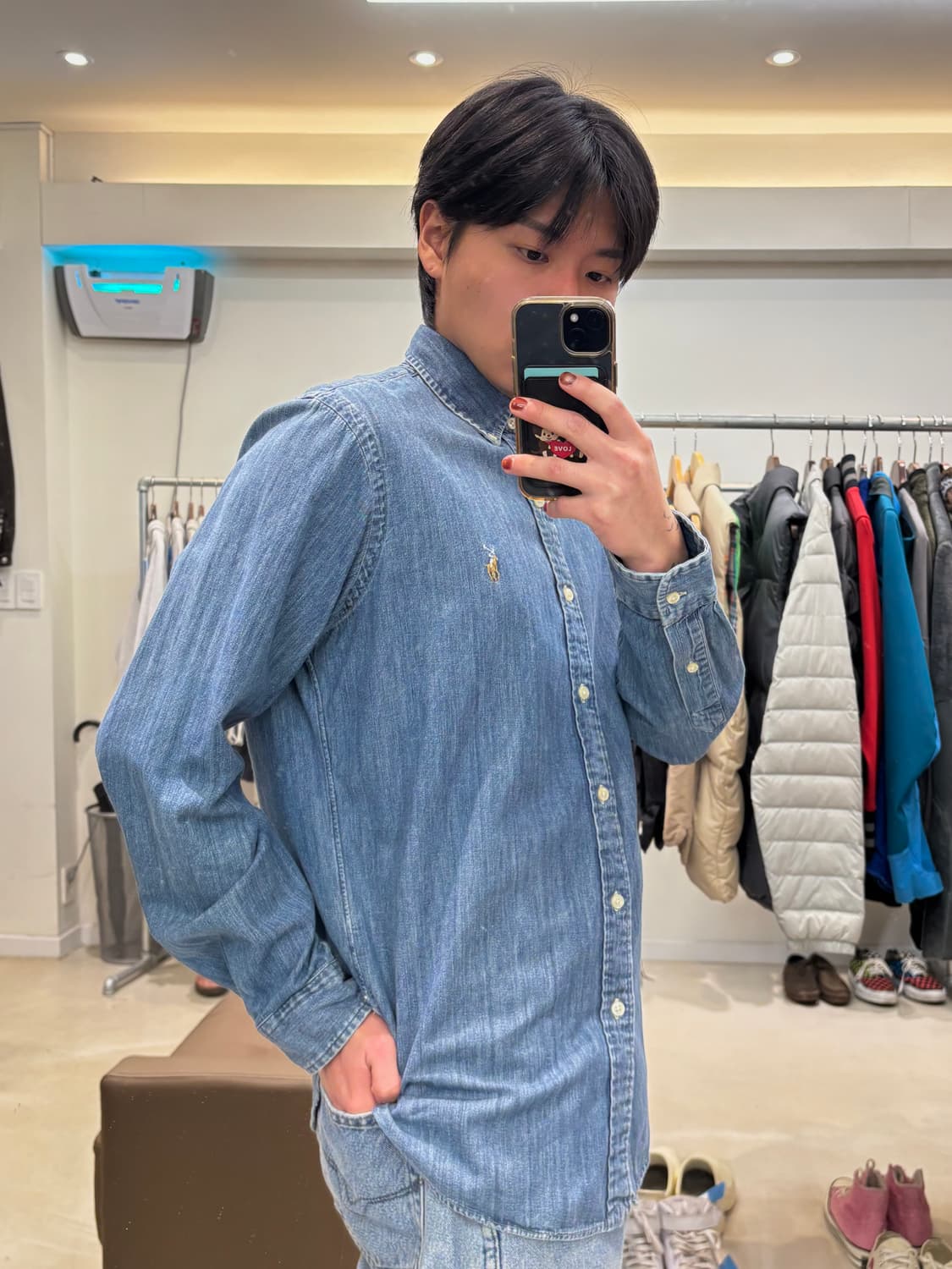 폴로 랄프로렌 샴브레이 데님셔츠 상품이미지9