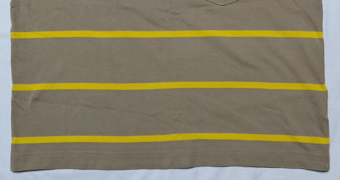 [L] COS 코스 스트라이프 포켓 티셔츠 (카키브라운/옐로우) 상품이미지3