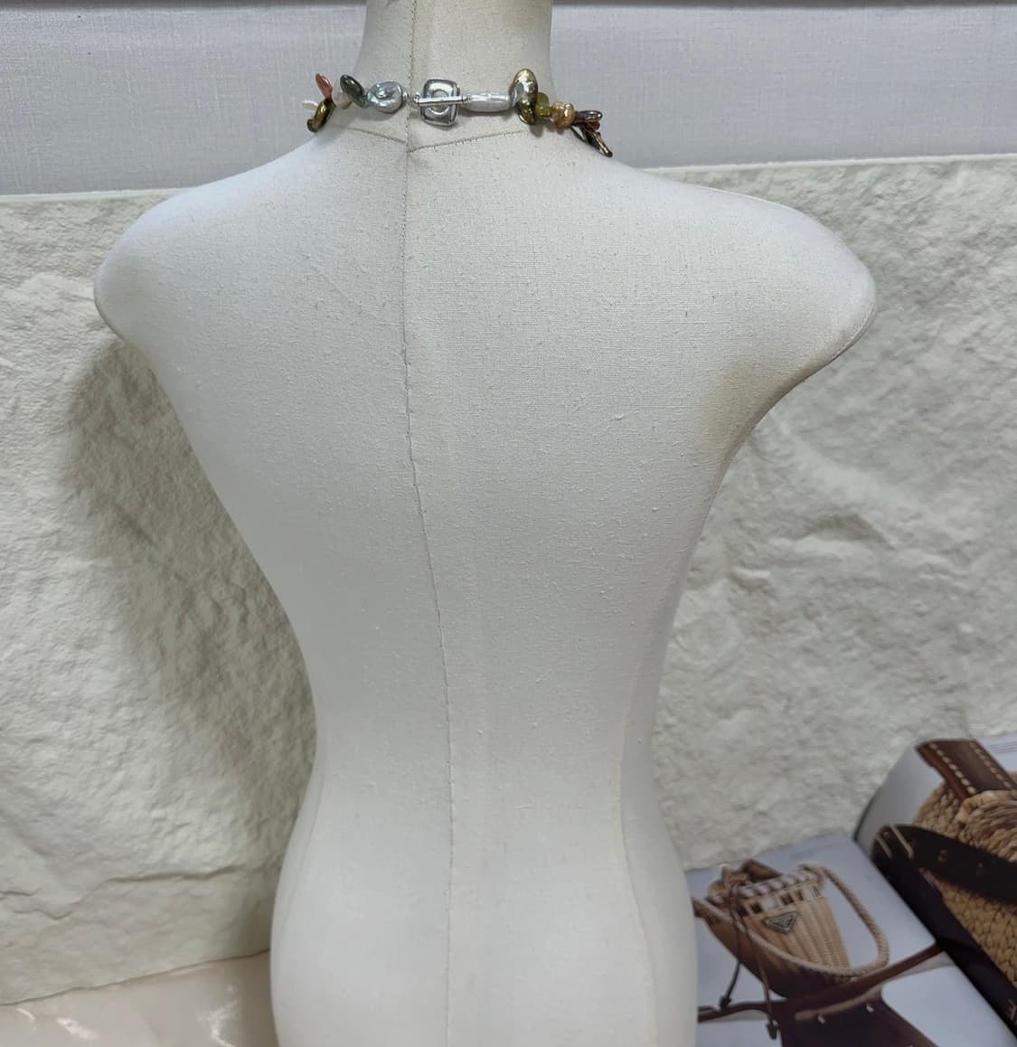 빈티지 담수진주 바로크진주 OT고리 목걸이 상품이미지3