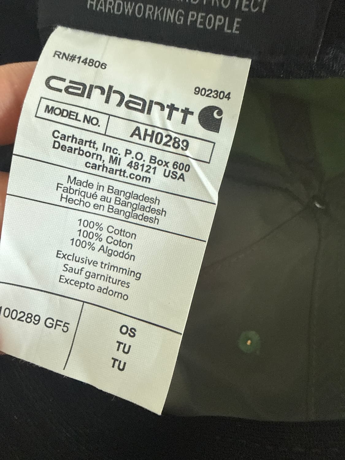 칼하트 모자 캡 상품이미지2