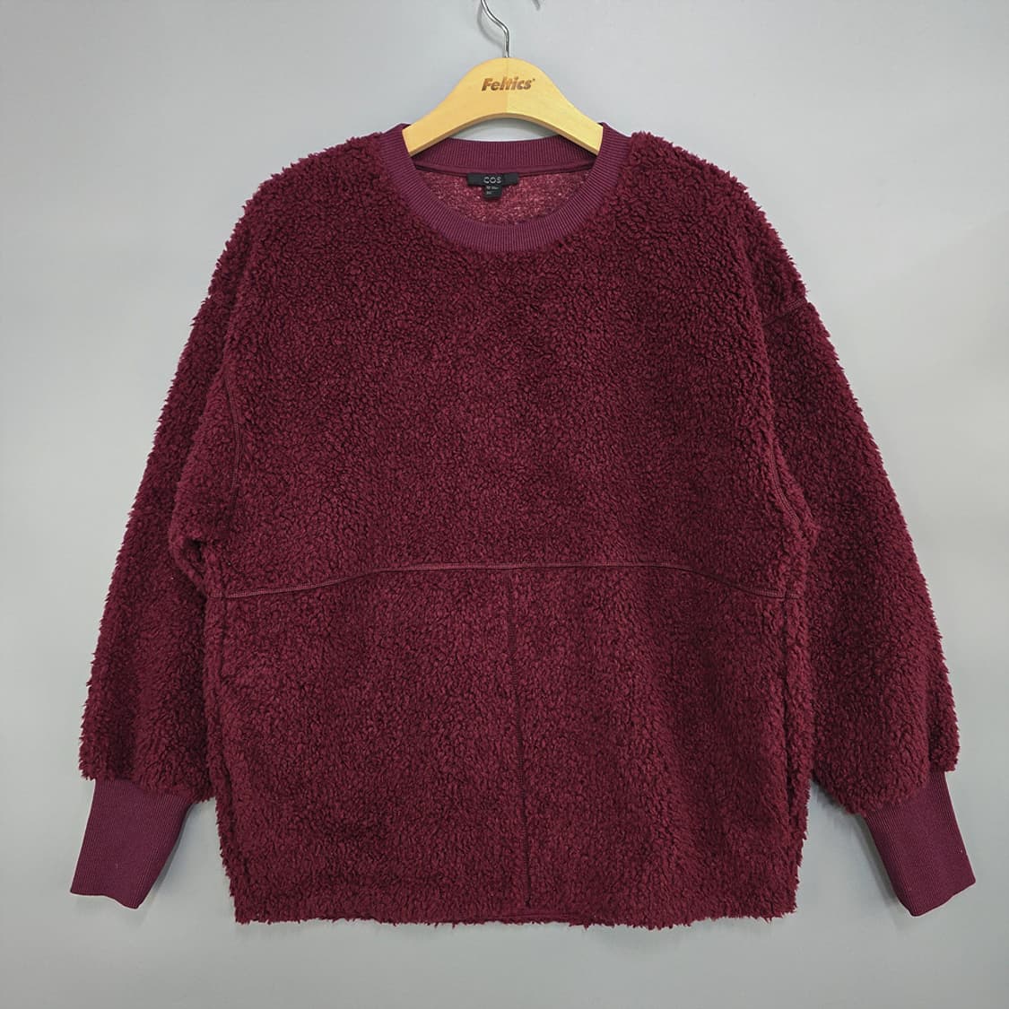 코스(COS) 보아플리스 크루넥 버건디 XS/S 상품이미지1