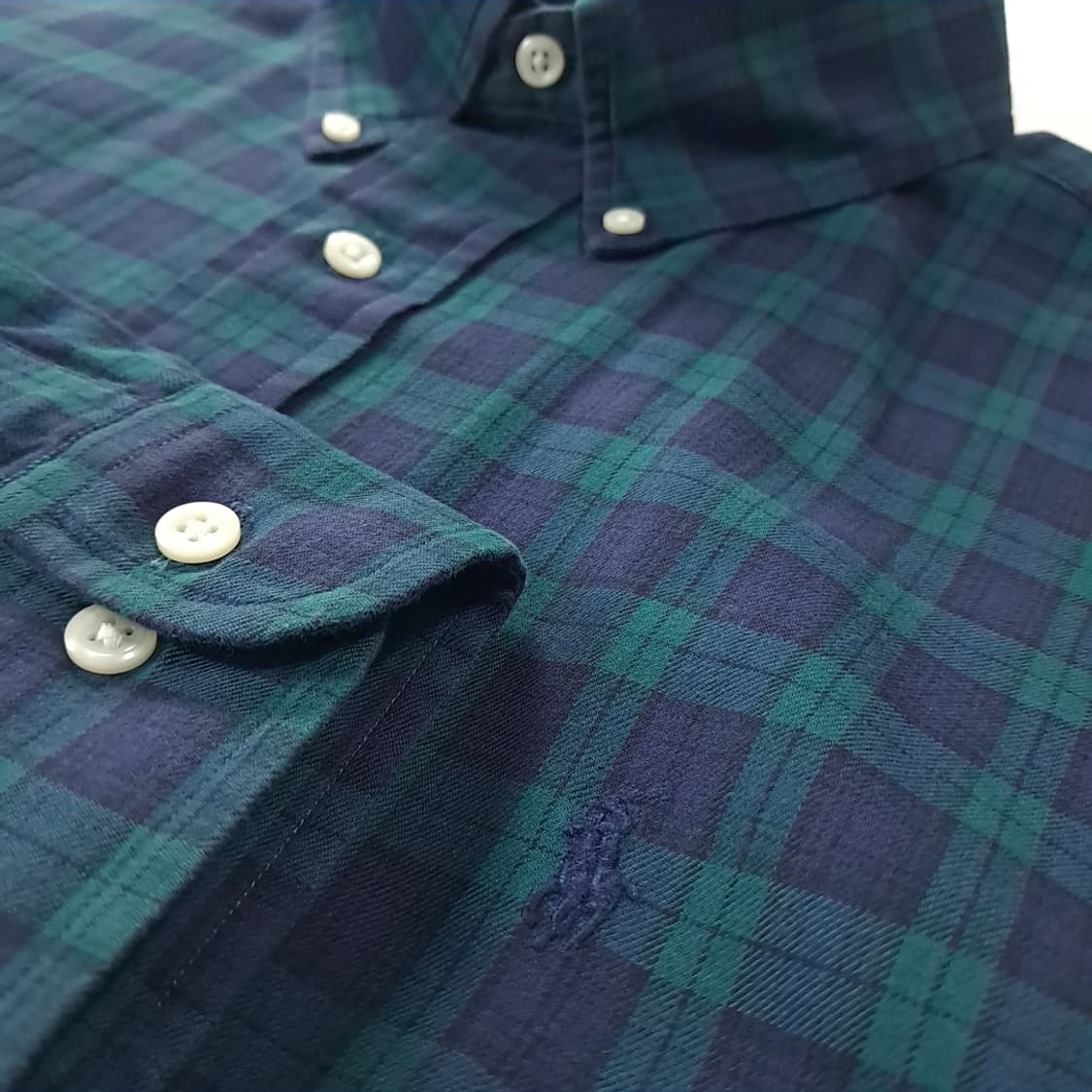 CK296 XL 폴로 90s 모던 블랙워치 타탄체크 버튼다운 셔츠 남방 상품이미지4