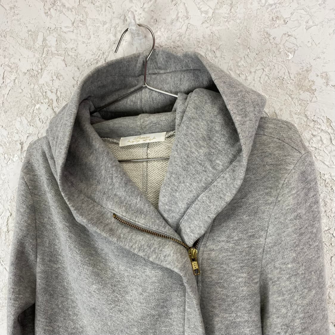 PRAISE 애시메트릭 지퍼 후드 스웻 자켓 상품이미지2