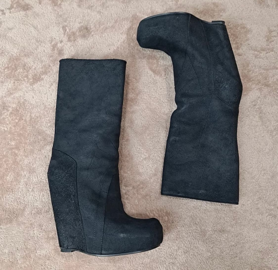 릭오웬스 스웨이드 웨지 부츠 상품이미지2