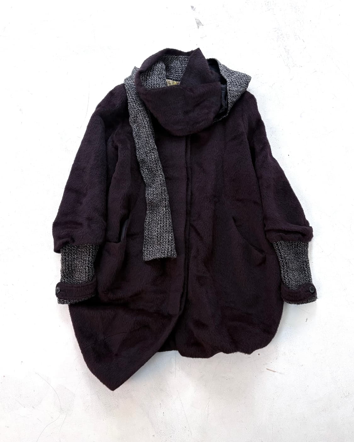 Tankus deep maroon muffler volume coat 상품이미지1
