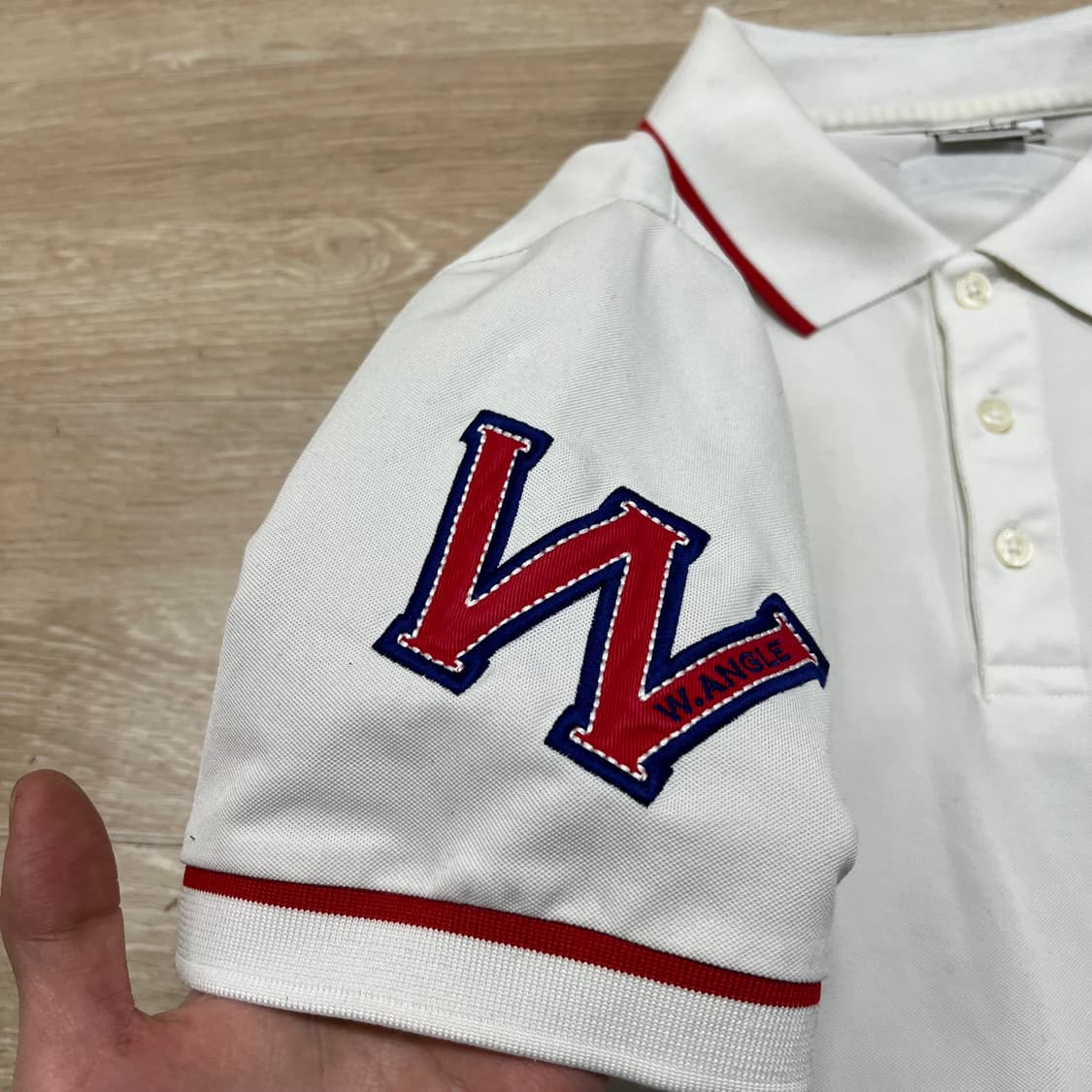 와이드앵글 여성 골프웨어 자수 반팔 PK 카라티 [화이트] XL/105 상품이미지5