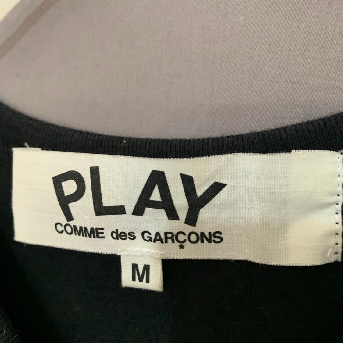 M 꼼데가르송 더블 하트 와펜 공용 반팔티 상품이미지5