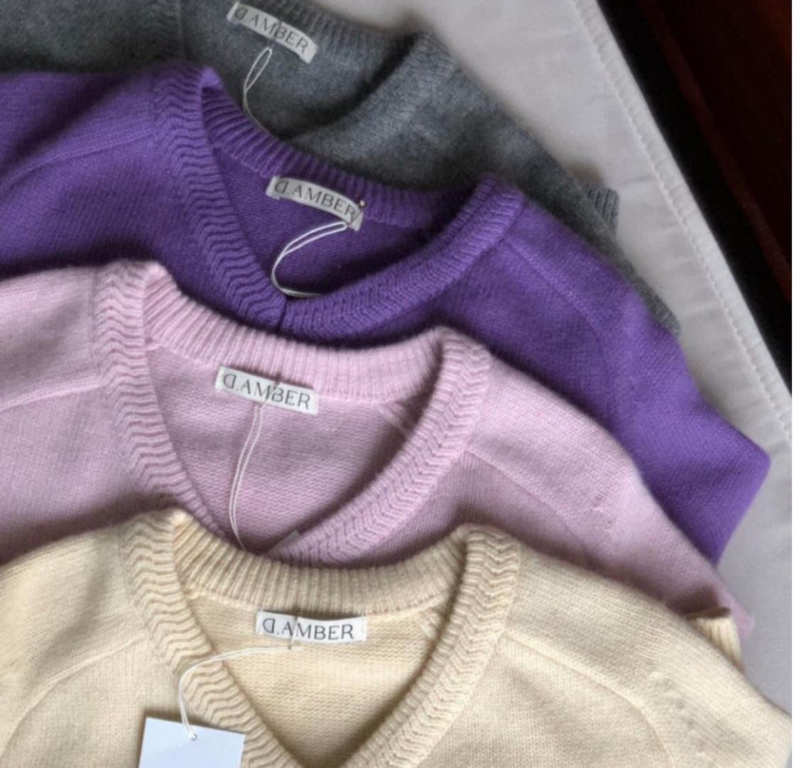 디앰버 캐시 퍼플 니트 상품이미지3